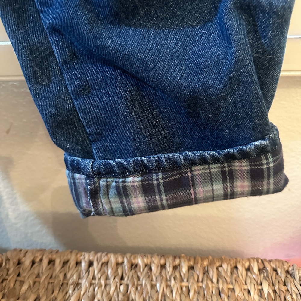 Flannel lined llbean jeans